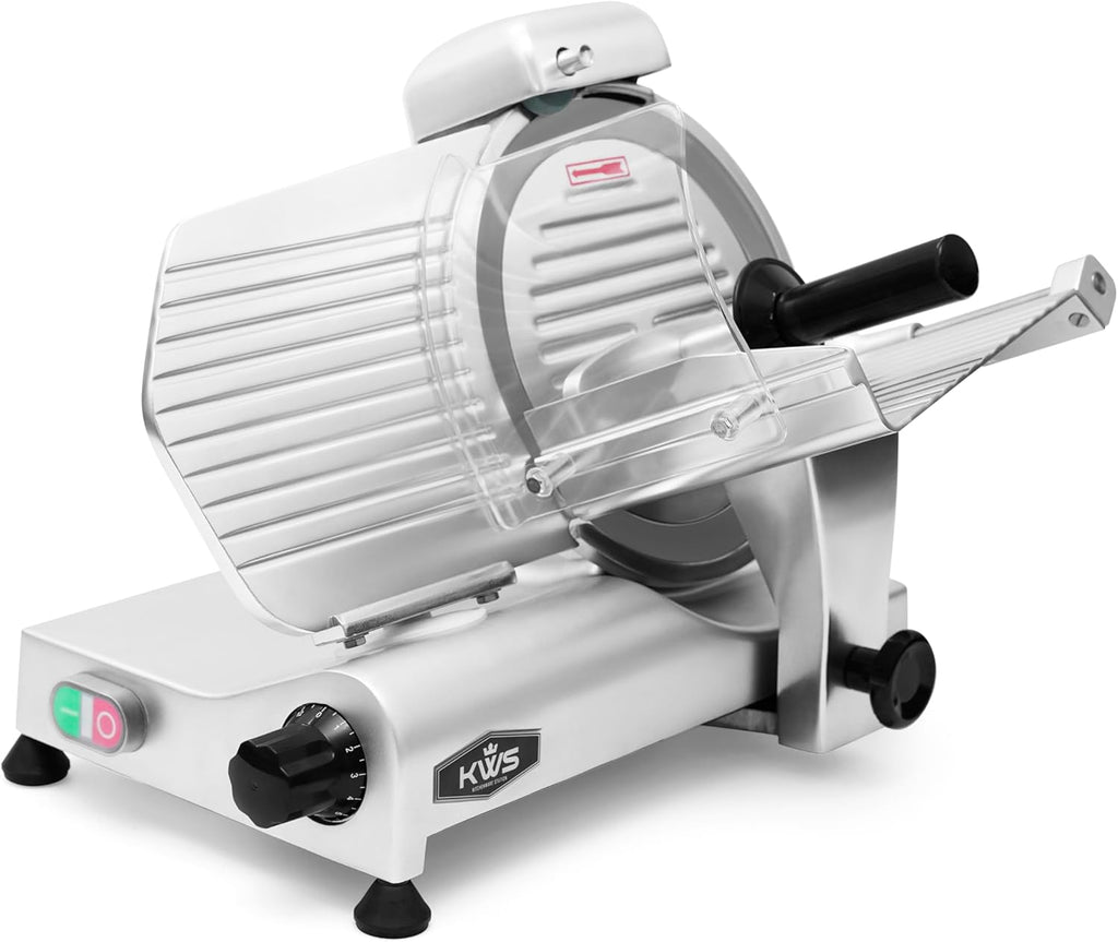 10NS Commercial 10" Electric Meat Slicer, 320W High-Torque Motor, Stainless Steel Blade, Deli-Style Thin Slicing