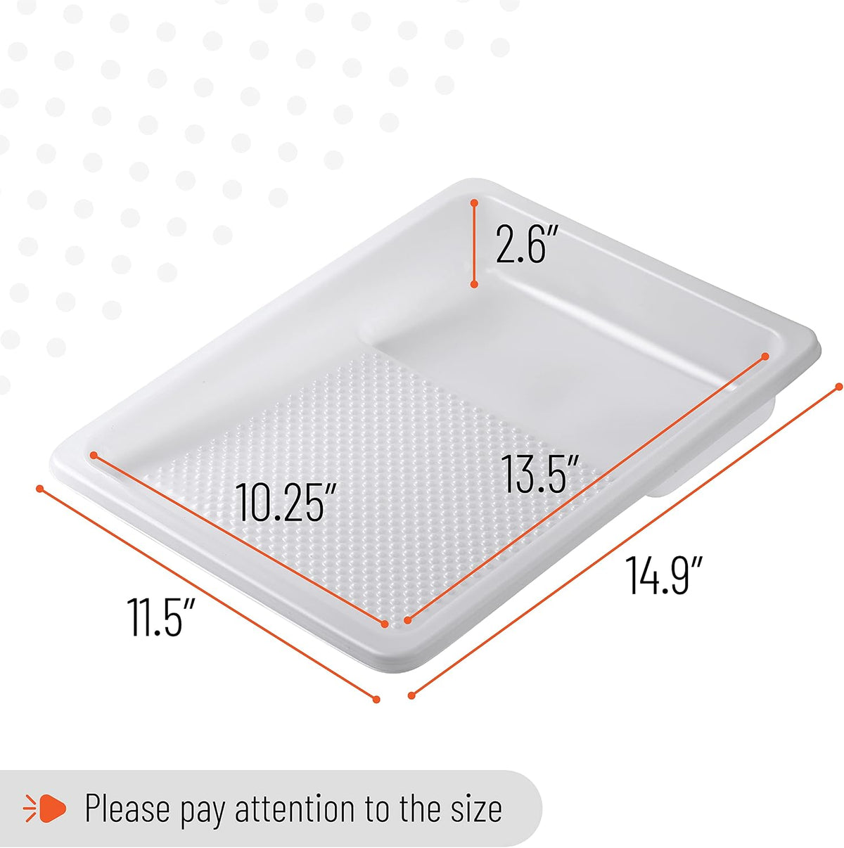 Paint Tray Liner, White Paint Pans Trays, Pan Liners, 9 Inch, 10 pcs