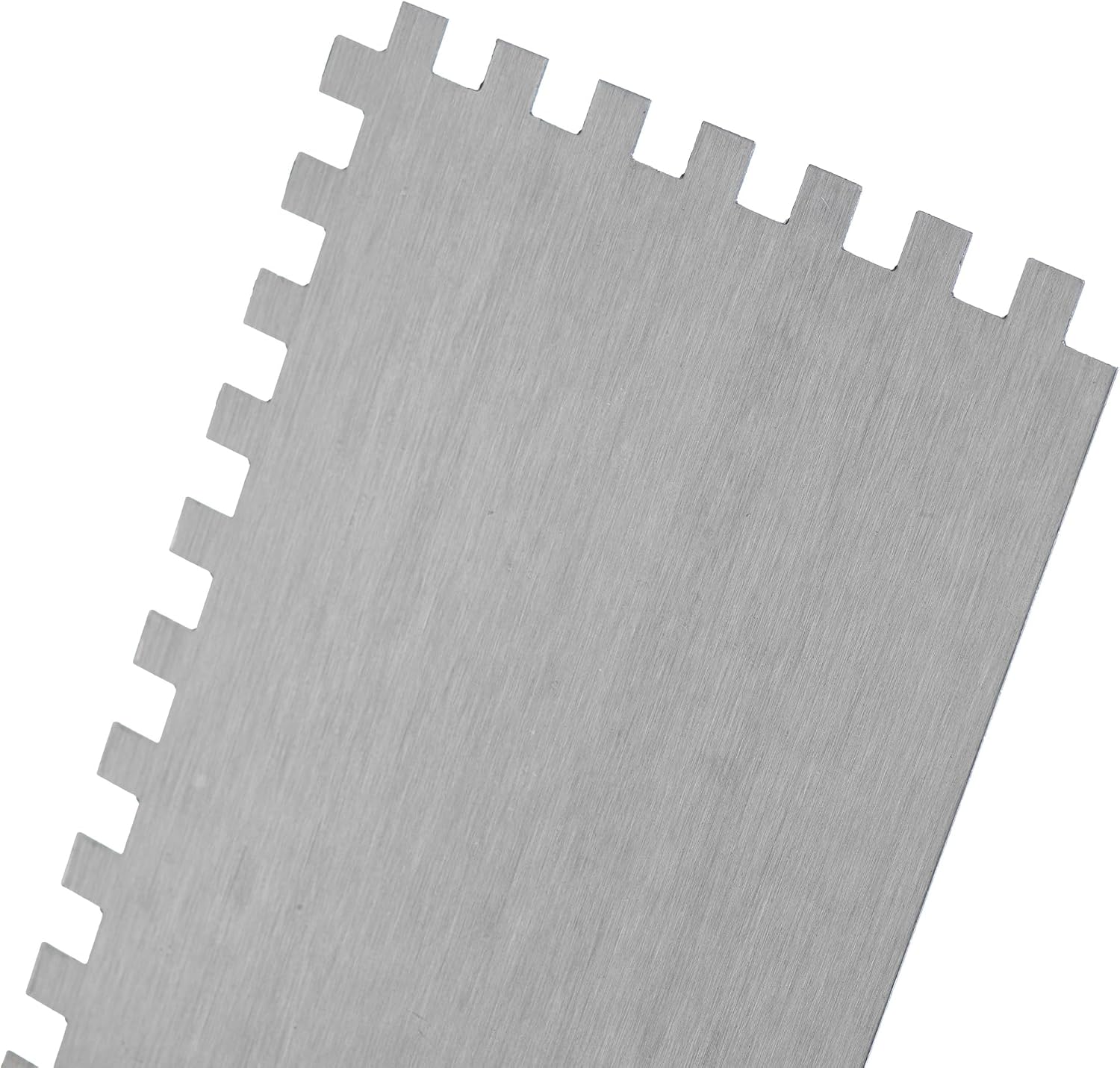 Squared Notch Tile and Flooring Trowel - 1/4” X 1/4” X 1/4” Pro Grade Stainless Steel Trowel - Ergonomic Rubber Grip