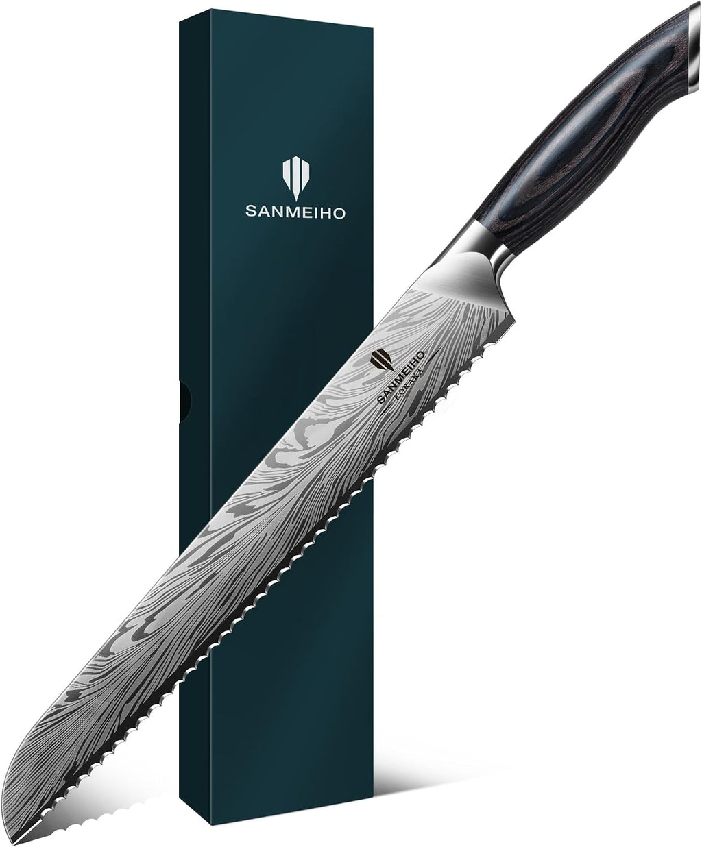 10 inch Bread Knife in Powder Steel, Serrated Bread Knife