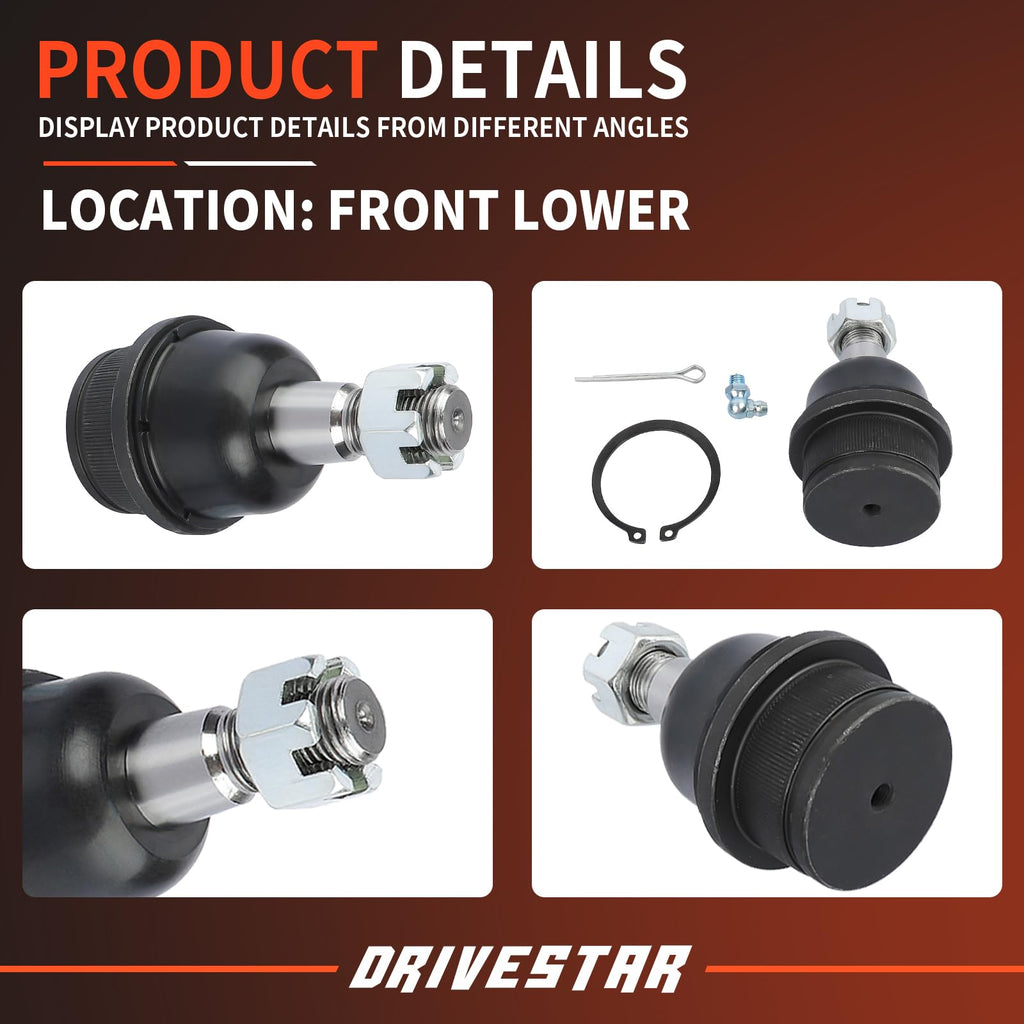 DRIVESTAR 2 PCS Front Lower Ball Joint, Compatible with Ford Lincoln