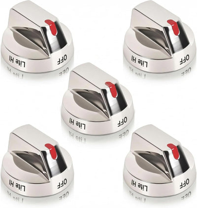 NX58M9420SS/DG94-01712A Gas Stove Knob for Samsung Range Oven Stove NX58M9420SS NX58M9420SSAA NX58M9420SSAA-00 Complete Equipment（5 Pack）