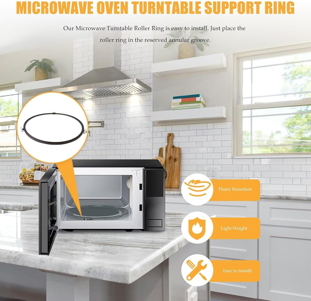 2-Pack Microwave Rotating Roller Ring for LG - 9.5 Inch for Models LMV1630BB, LMV1630WW, MV1610WW, MV1608BB