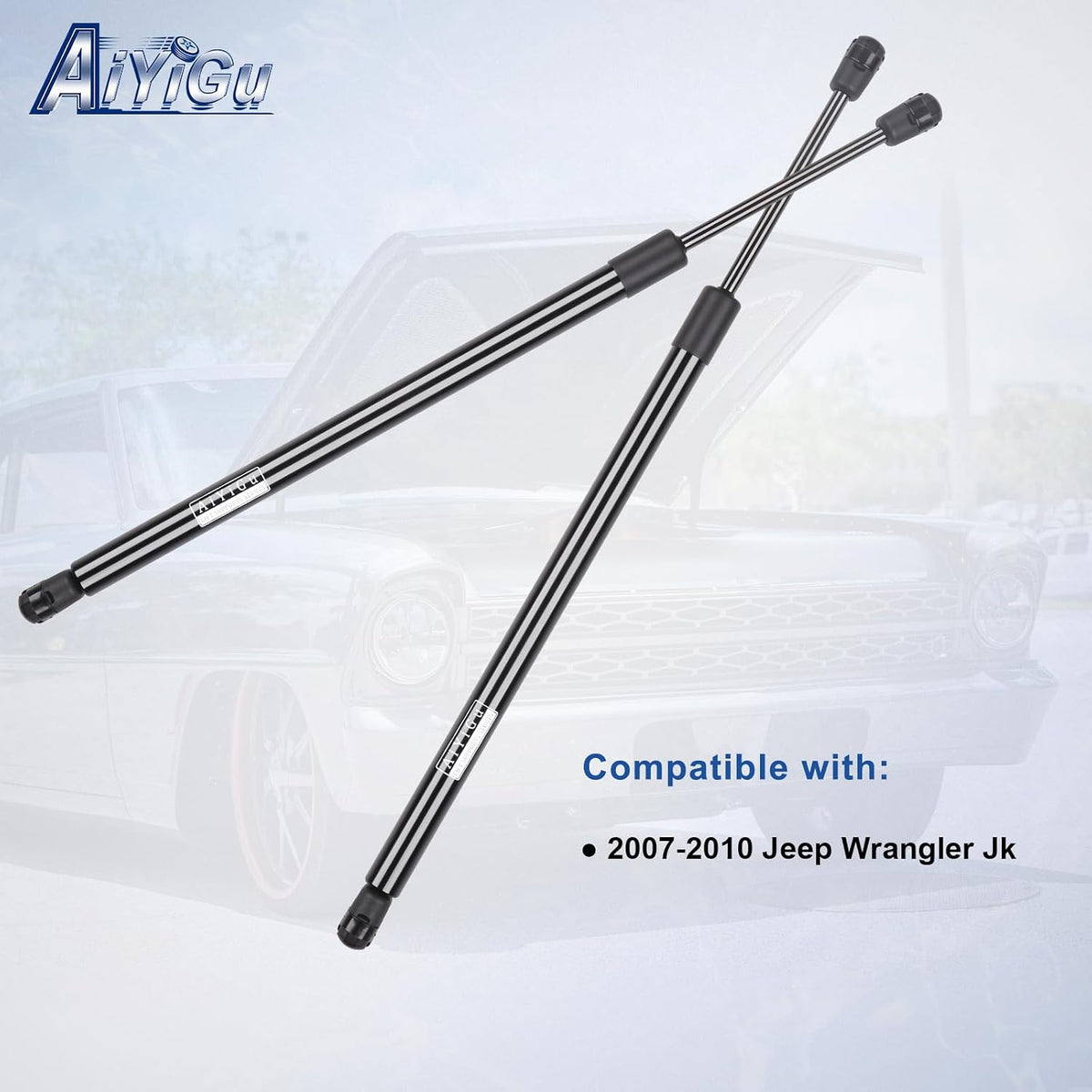 6602 Rear Window Shocks Struts for 2007-2010 Jeep Wrangler Jk