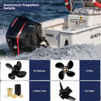 Boat Propeller for Mercury 30hp-60hp13 Spline 4 Blades RH