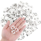 Jetec 100 Pcs Curtain Track Rollers Bulk, Flexible Bendable, White
