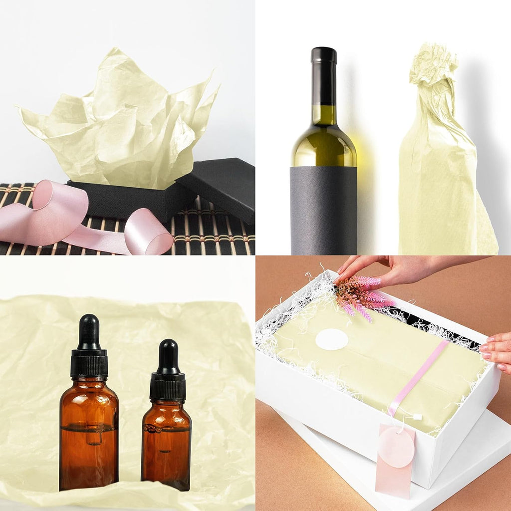 120 Sheets 14 x 20 Inch Cream Tissue Paper for Gift Bag Wrapping