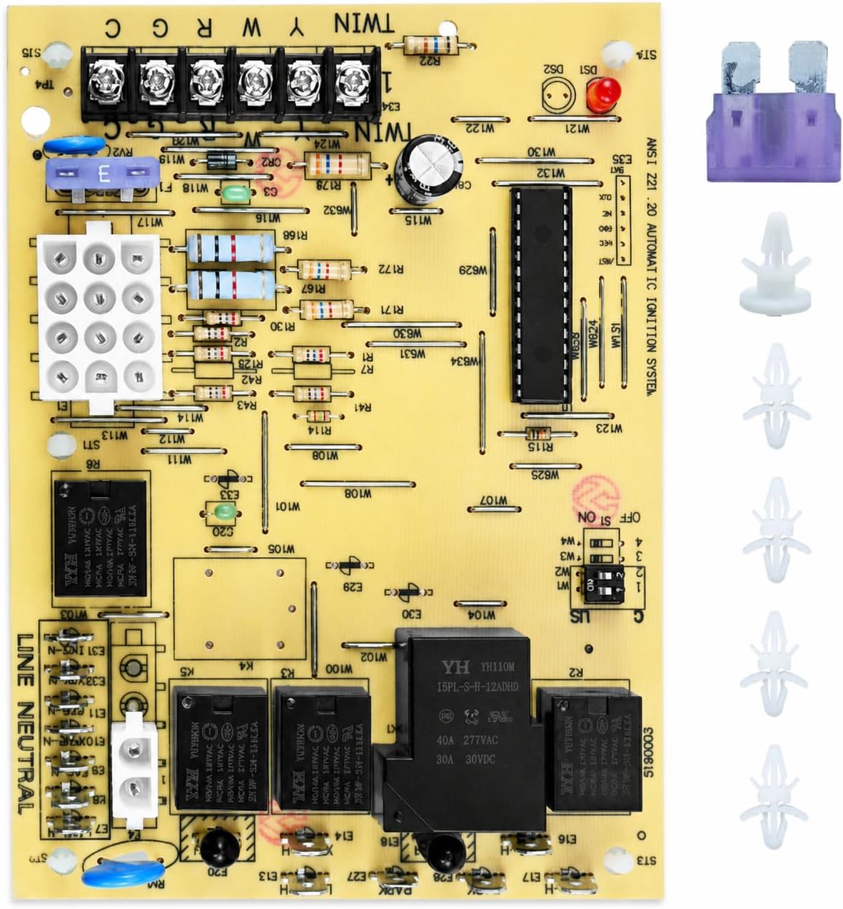 New Upgrade PCBBF112S Furnace Control Board Replacement for Goodman PCBBF112S Control Board; Replacement for Furnace Control Circuit Board PCBBF112, PCBBF123, PCBBF123S, PCBBF110S, PCBBF110