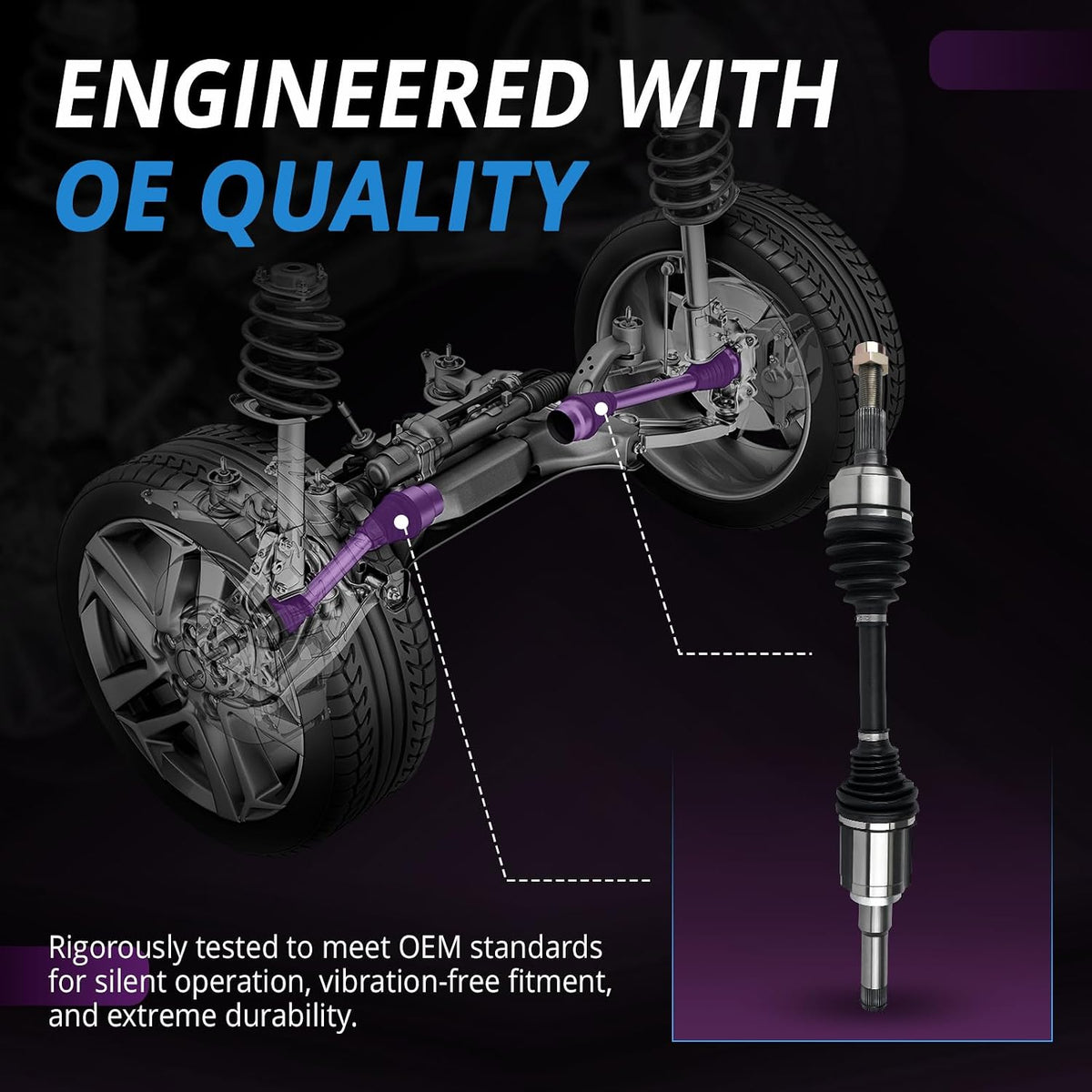 2.4L Front CV Axle Pair Compatible with 2010-2017 Chevy Equinox