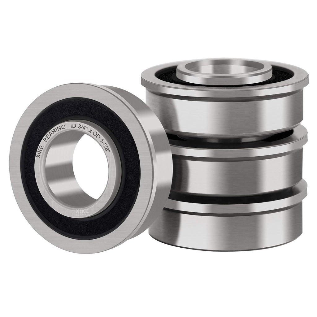 XiKe 4 Pcs Flanged Ball Bearings ID 3/4" x OD 1-3/8"