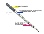 FTG USA #4#6 Tapered Countersink Drill Bit Hex Shank Set with Storage Box