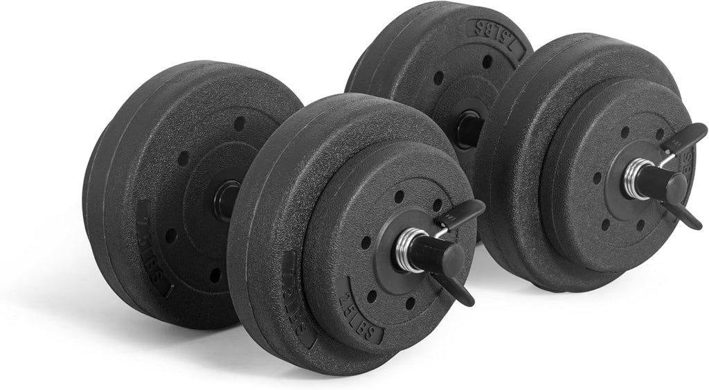 40-Pound Adjustable Cement Dumbbell Set – Versatile Weights for Home Gym Excellence