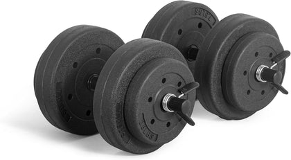 40-Pound Adjustable Cement Dumbbell Set – Versatile Weights for Home Gym Excellence