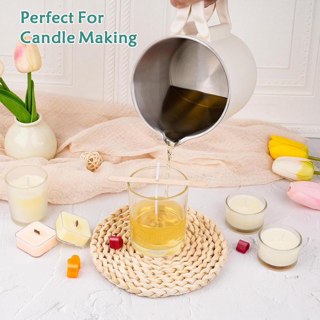 Wax Melter Kit for Candle Making, Large Candle Melting Pot, DIY Candle Making Supplies for Woman, Included Candle