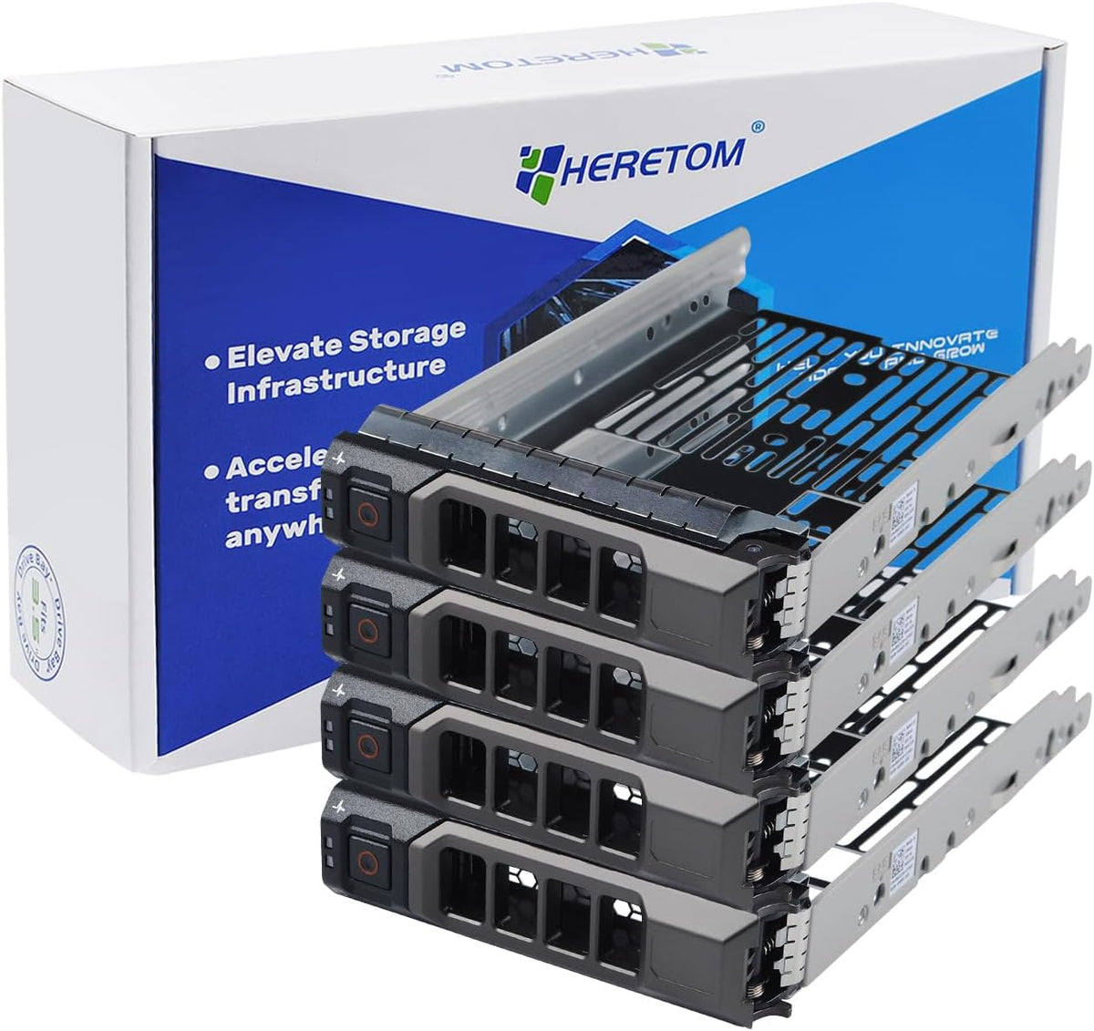4-Pack Hard Drive Tray Caddy KG1CH 0KG1CH HDD Caddy 3.5 SSD Tray