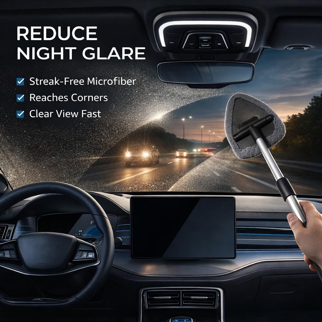 15-Piece Car Interior & Glass Cleaning Kit - 3 Graded Boar Brushes, 3-in-1 AC Vent Shutter Brush, 160g Gel, 180°