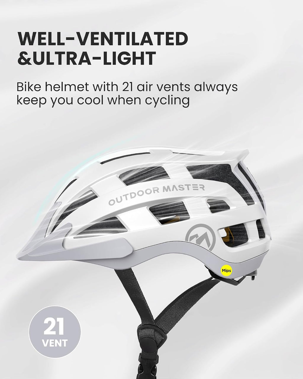Gem II MIPS Bike Helmet with Light for Adult Youtht | Lightweight,Sun Visor, Ventilation, Certified Helmet for