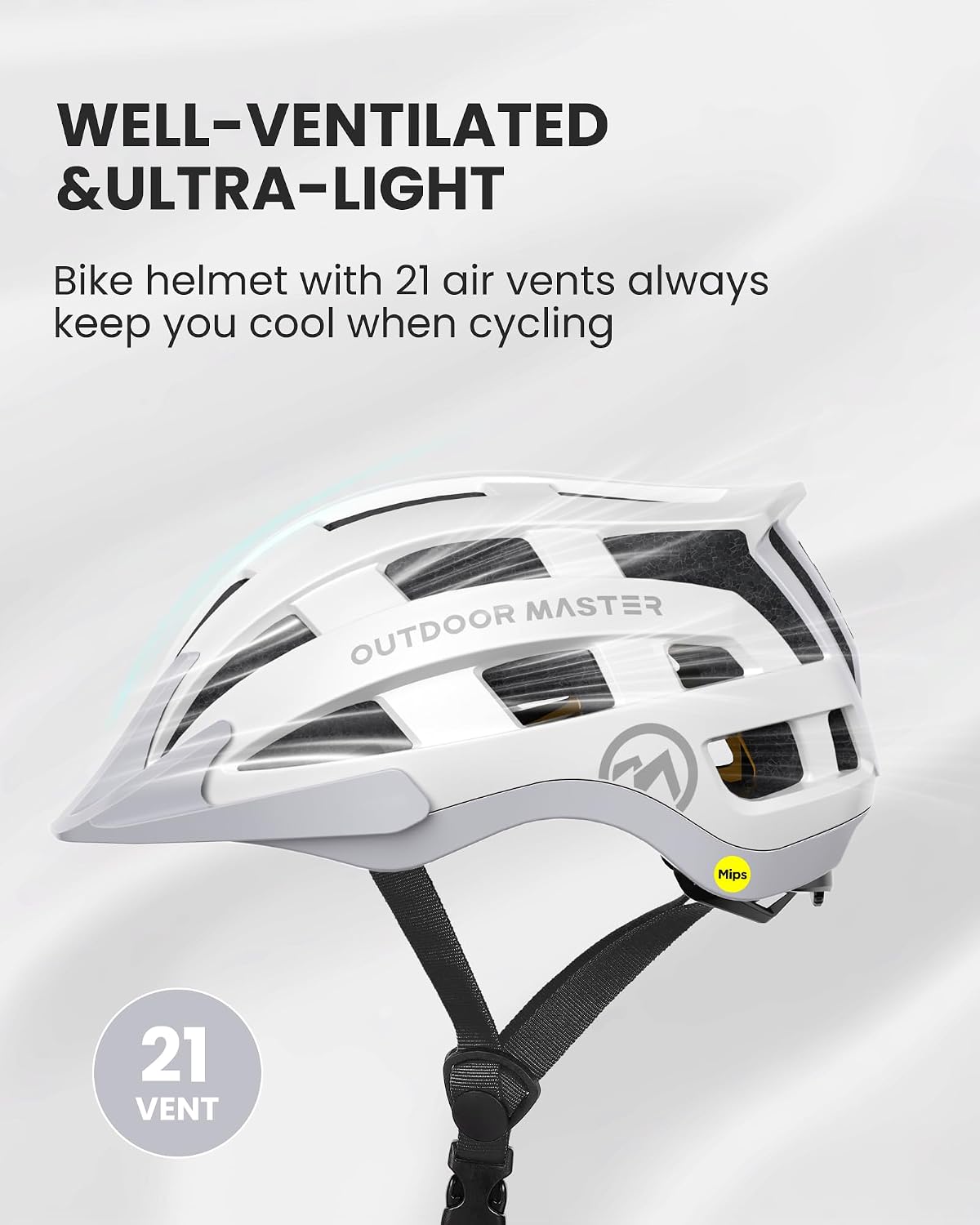 Gem II MIPS Bike Helmet with Light for Adult Youtht | Lightweight,Sun Visor, Ventilation, Certified Helmet for