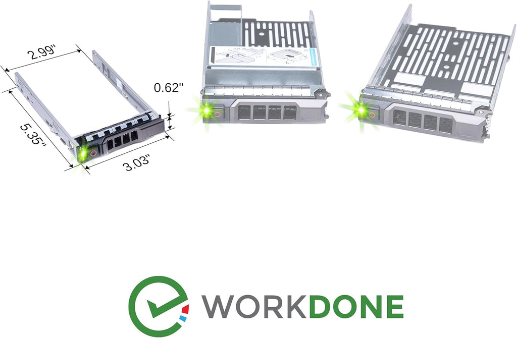 WORKDONE 12-Pack 2.5" SFF Caddy - fits Dell PowerEdge 13-11th Gen G176J