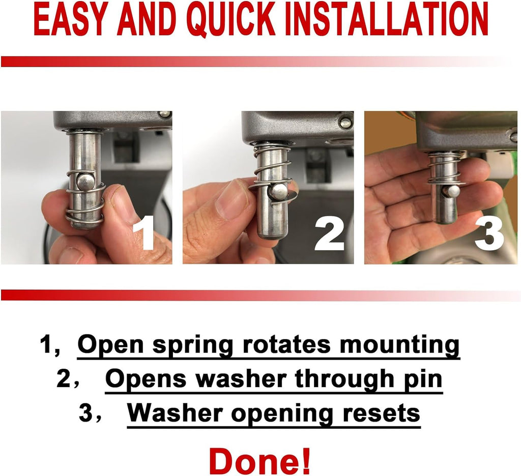 Spring and Washer. Shock Absorber for KitchenAid Tilt-Head Stand Mixer Upgrade Kit Quick Install