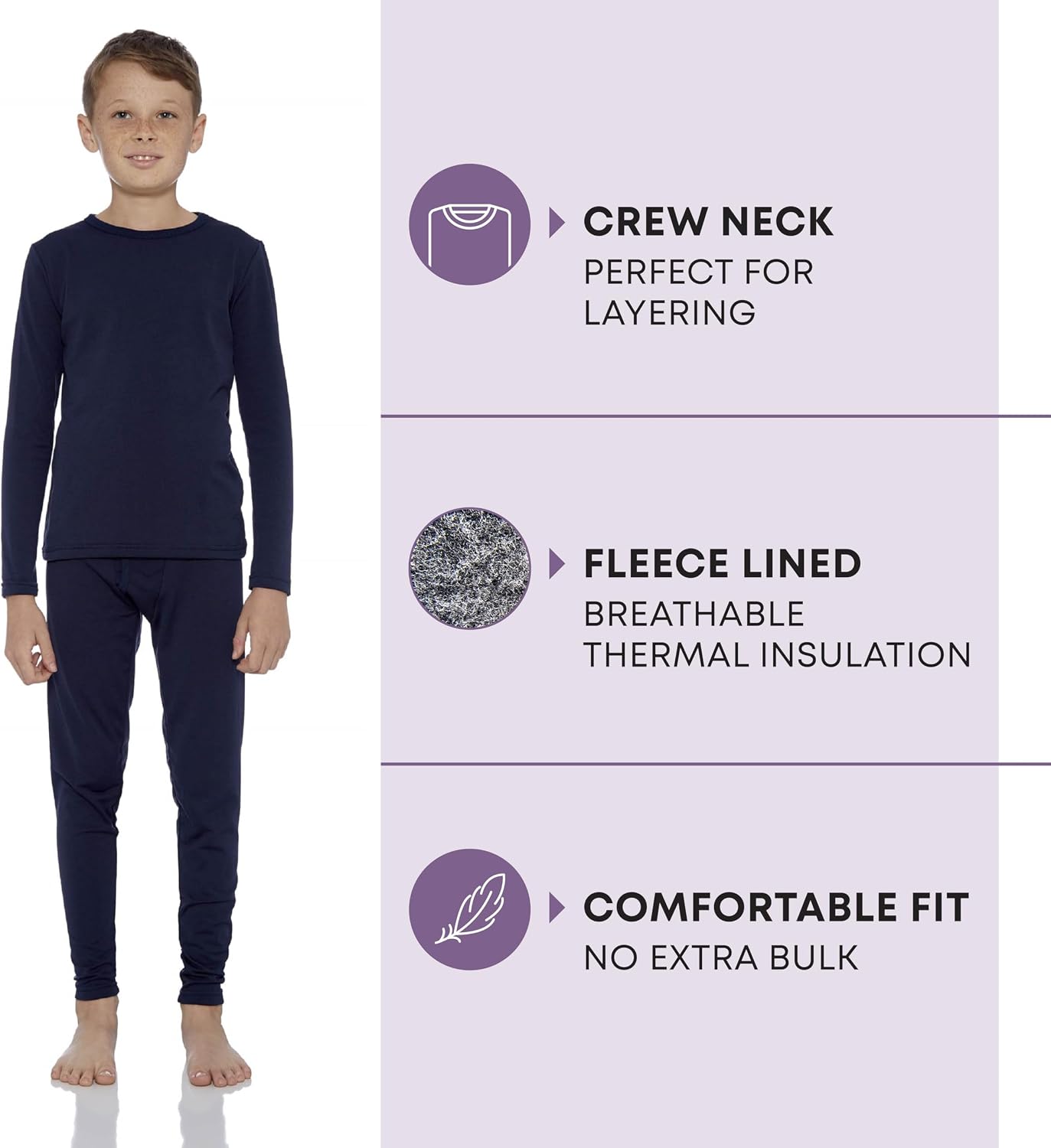 Thermal Underwear for Kids, Boys Thermals, Long Johns Underwear, Base Layer for Cold Weather/Skiing