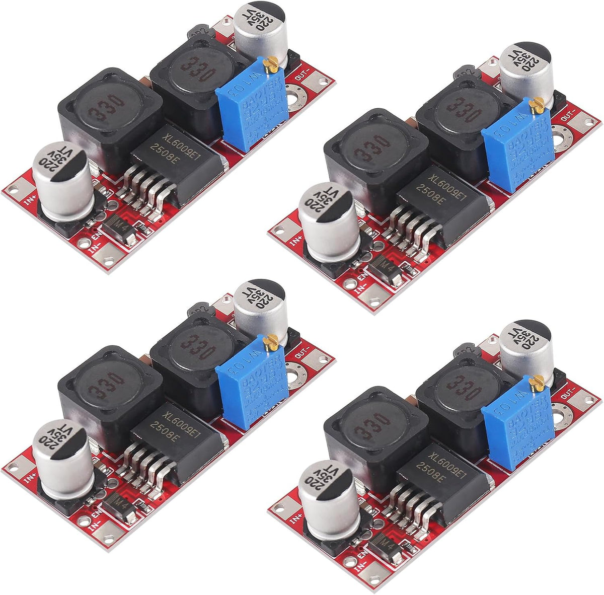 4pcs XL6009 Boost Converter Buck Boost DC-DC Adjustable Step-UP Power Converter Module 5-32V to 1.2-35V Power Supply Module Replace LM2577
