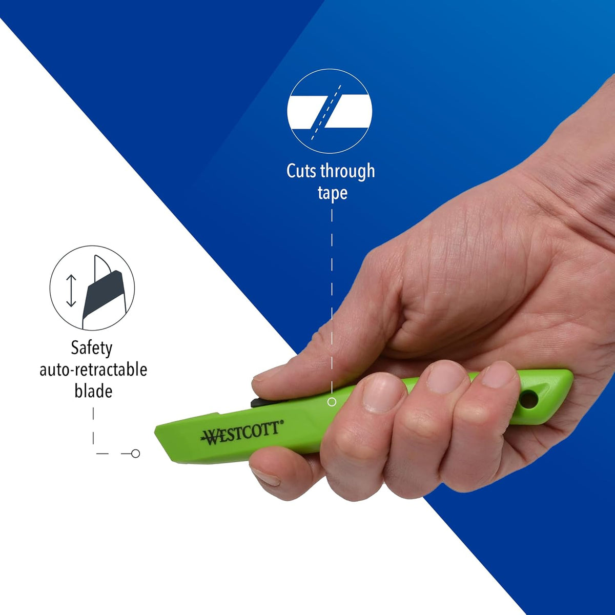 17519 Full-Size Ceramic Blade Box Cutter, Retractable Utility Knife