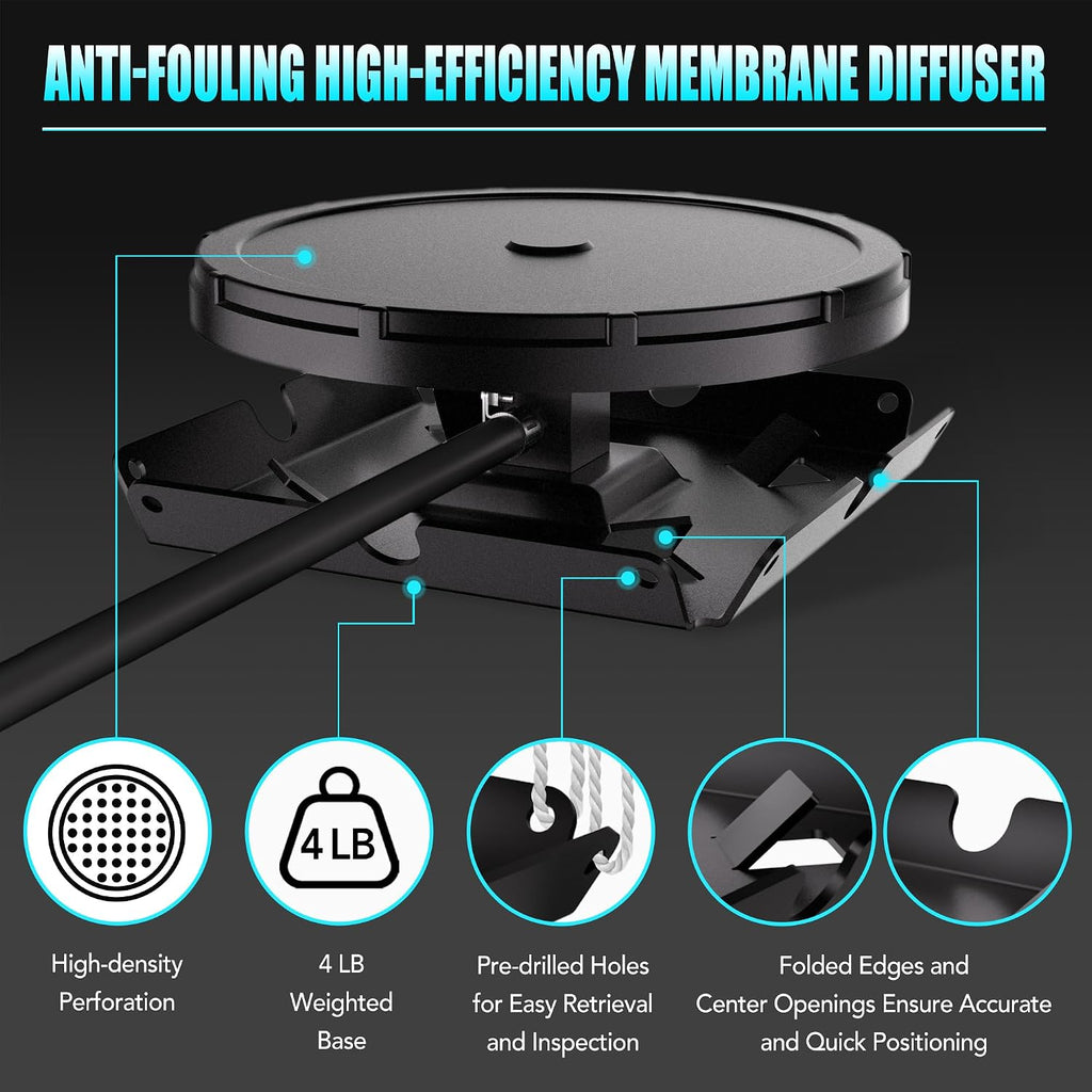 PAS20AD Pond & Lake Aeration Replacement Kit – Coated Steel Chassis with Membrane Diffuser for Pond Aerator Systems