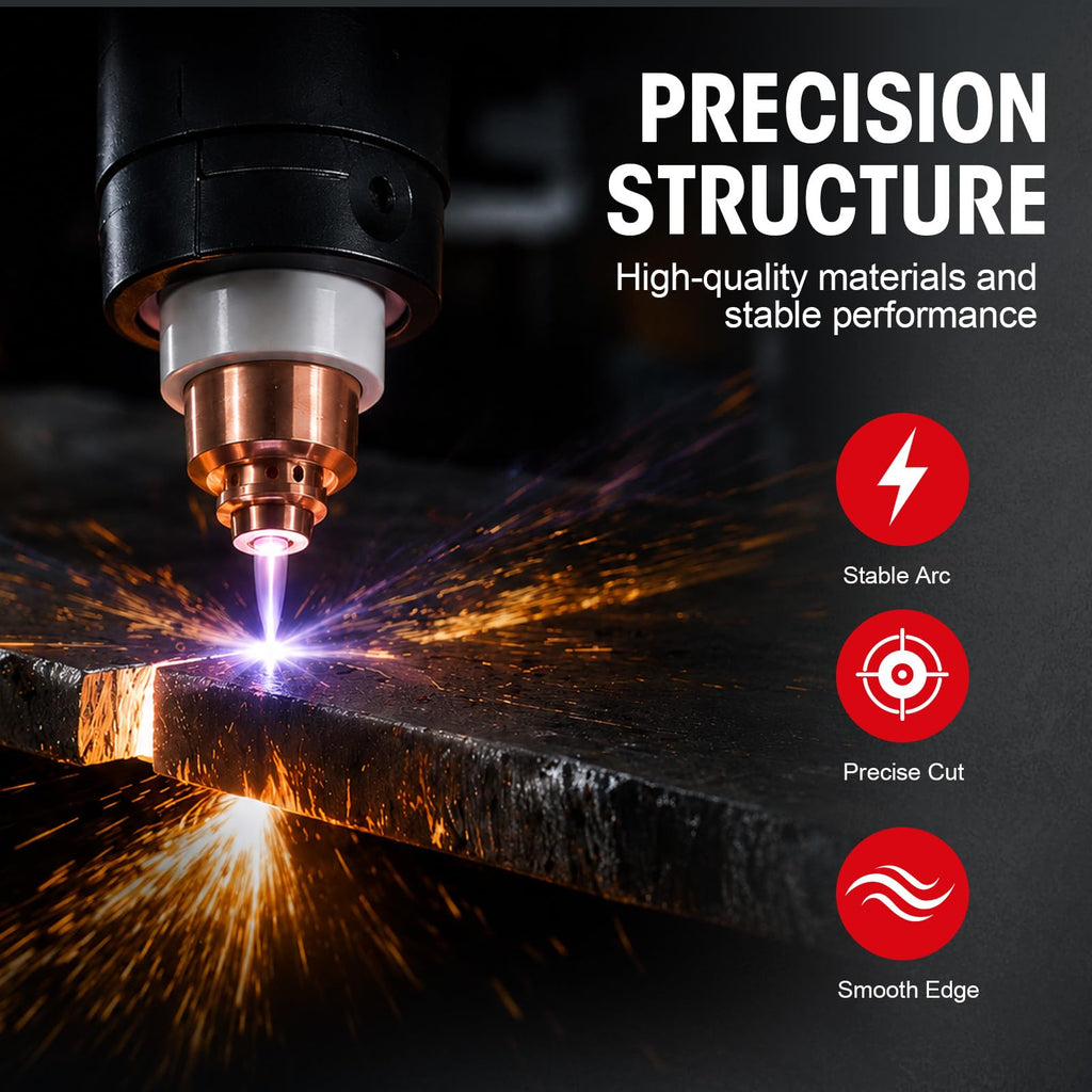 55 Pcs Plasma Cutter Consumables, Compatible with IPT-40 IPT-60