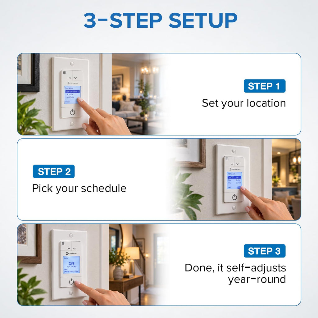 Intermatic ST700W Ascend 7-Day in-Wall Programmable Timer, White