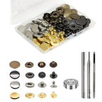 24 Sets Leather Snap Fasteners Kit, 20mm, 4 Color