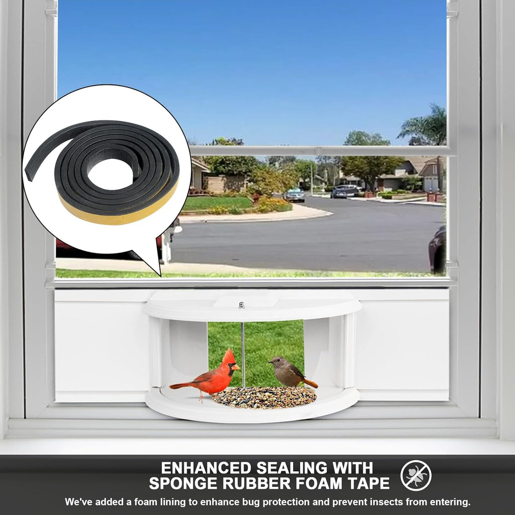 in Window Bird Feeders for Viewing - 180° Clear View Bird Feeder, Durable, Elegant, Fits Windows 27-35" Wide, for