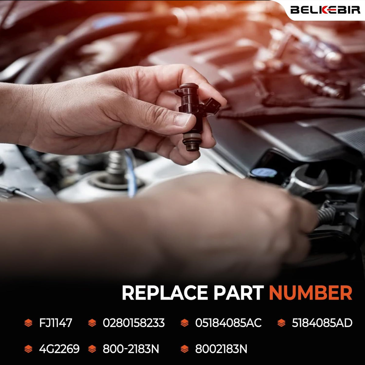 Set of 6 Fuel Injectors 4 Holes Compatible with 2011-2019 Dodge Challenger Charger Durango Journey Grand Caravan Chrysler 200 300 Jeep Grand Cherokee Wrangler RAM 1500 3.6 V6 Replace FJ1147 0280158233