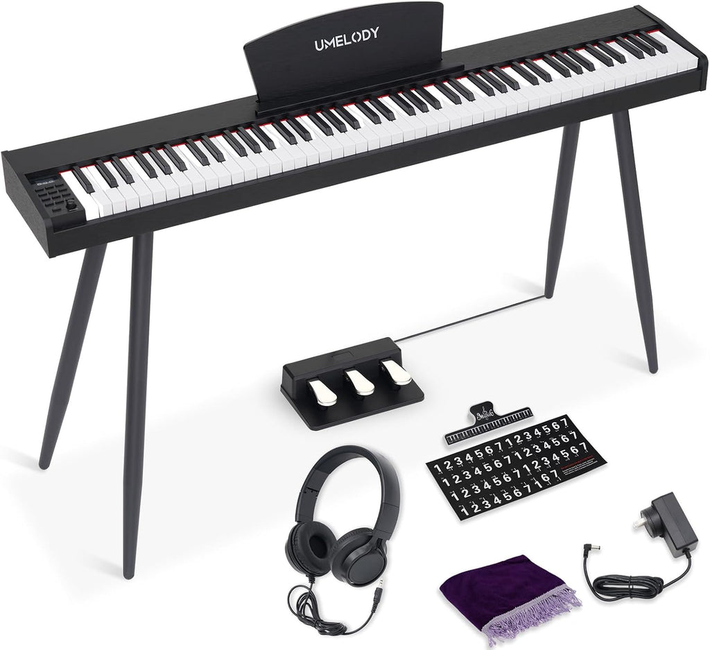 88 Key Digital Piano with Semi-Weighted Keys, Full Size Electric Keyboard for Beginners & Adults, Realistic Touch