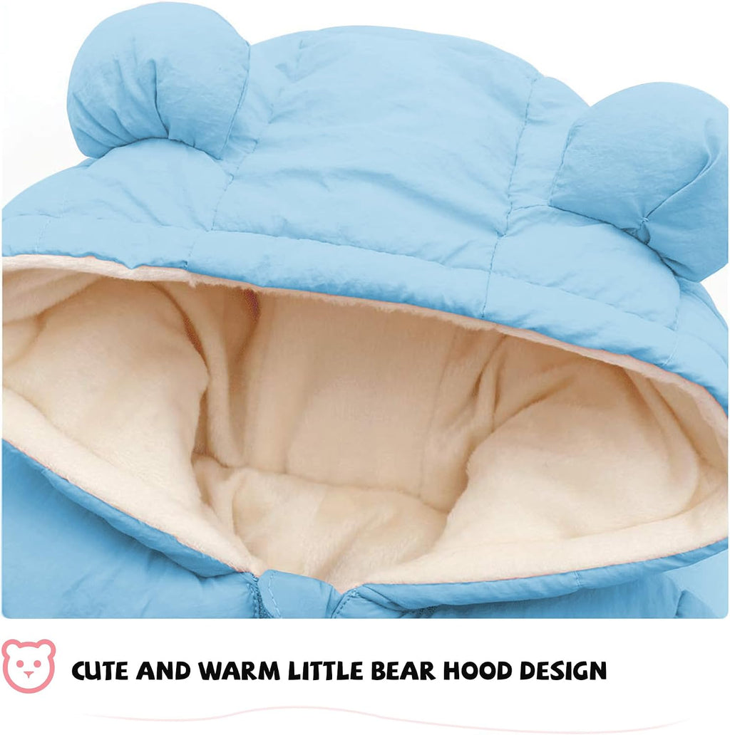 Baby Clothes Cute Infant Toddler Snowsuit Warm Newborn Boy Girl Winter Coats Hooded Zip Jumpsuit