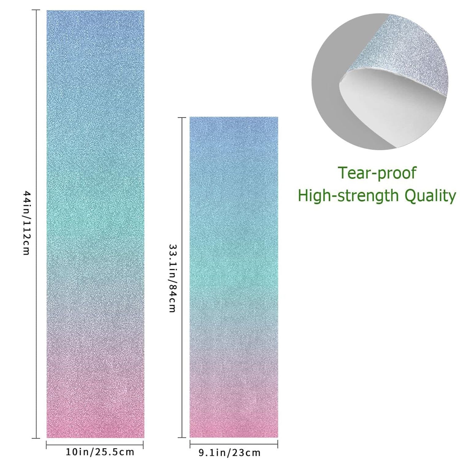Blue Pink Gradient Skateboard Grip Tape Non Slip 33.1"x9.1" Longboard Grip Tapes Scooter Griptape Sheet Sticker