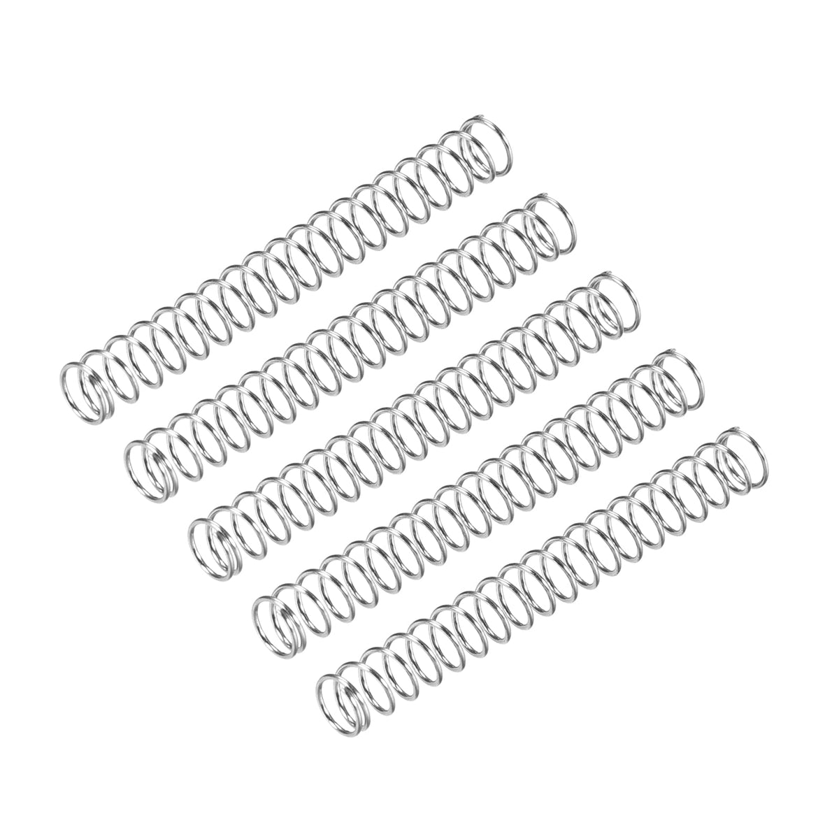 5Pcs Compression Spring 304 Stainless Steel 5mmOD,0.5mmWD,40mmFL