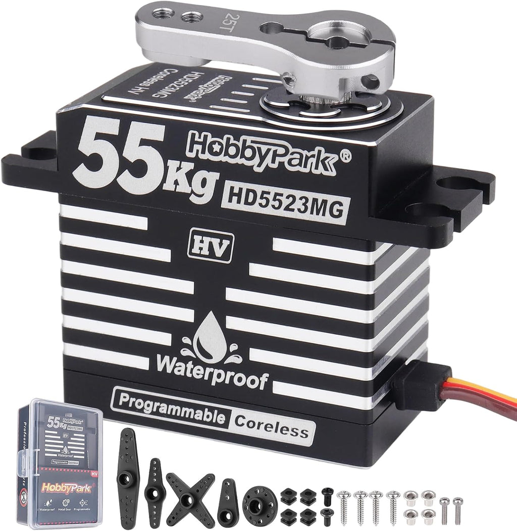 Waterproof RC Servo High Torque Coreless Motor Metal Gear Digital Servo Aluminum Case Parts for 1/8 1/10 RC Crawler