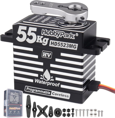 Waterproof RC Servo High Torque Coreless Motor Metal Gear Digital Servo Aluminum Case Parts for 1/8 1/10 RC Crawler