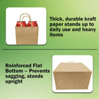 30 Pack 5.15×3.15×7.8 in Kraft Small Paper Bags with Handles