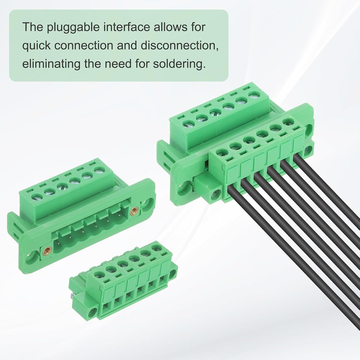 MECCANIXITY 12-Pin 5.08mm Pitch Plug Screw Terminal Block Connectors