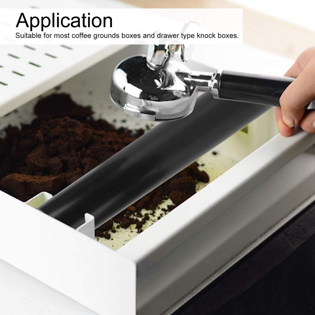 Coffee Knock Box Rod, Espresso Knock Box Bar Replacement Coffee Knock Box, Rubber Knock Box Bar Replacement for Drawer Type Knock Box Coffee Grounds Box (Black)