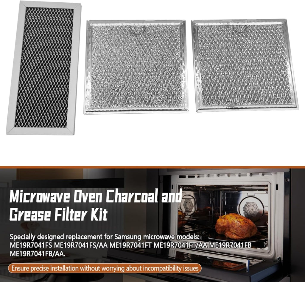 Microwave Oven Charcoal & Grease Filter Fit for Samsung ME19R7041FS