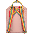 Kanken Rainbow Mini Backpack - Compact Everyday Carry, Durable Vinylon Fabric - Travel, Chalk Rose/Rainbow, One Size