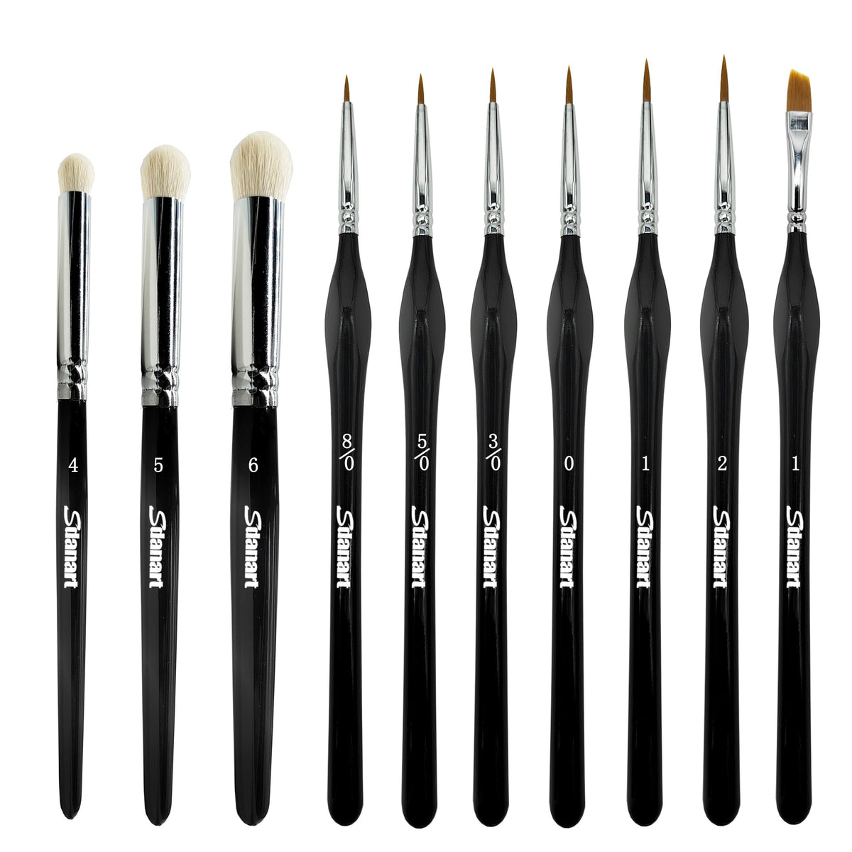 10 PCS Miniature Paint Brushes Drybrush Set,Detail Paint Brushes