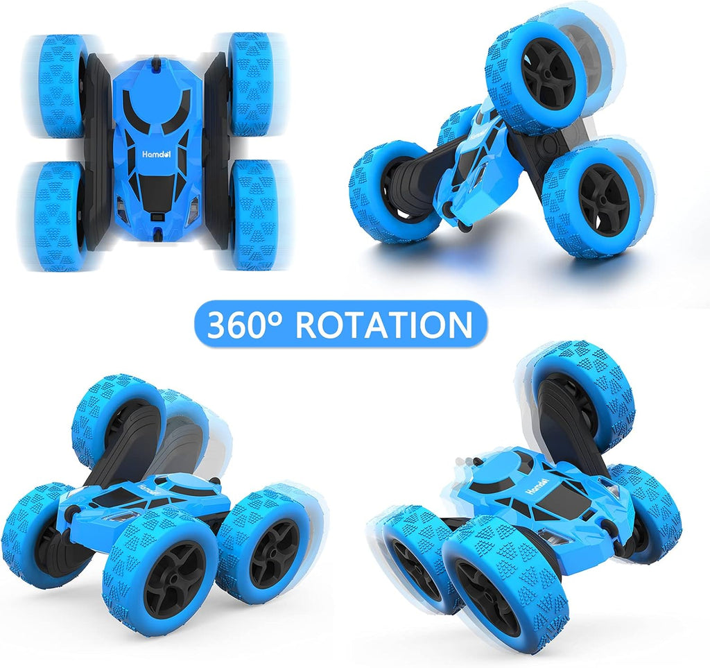 Remote Control Car for Kids, 360° Rotating RC Stunt Car Double-Sided 4WD Electric Vehicle with LED Lights, 2.4GHz