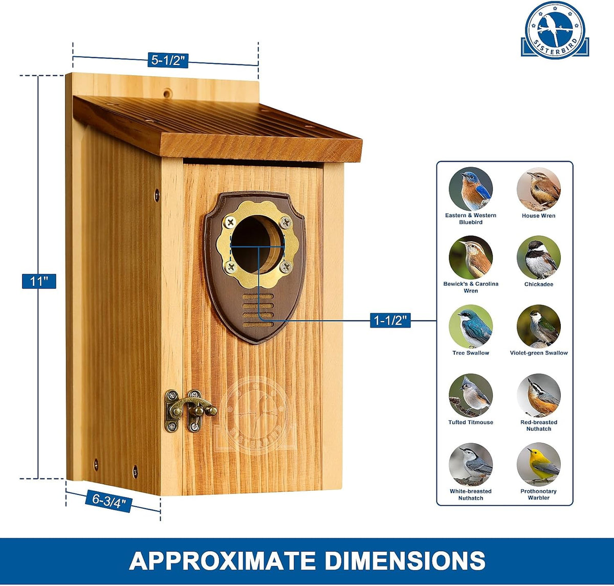 Premium Wooden Bird House, Warming Gifts Bird Houses for Outside