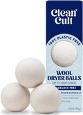 Wool Dryer Balls (3 Count) - Made from 100% New Zealand Wool - Biodegradable Dryer Balls - Shorten Dry Times, Soften