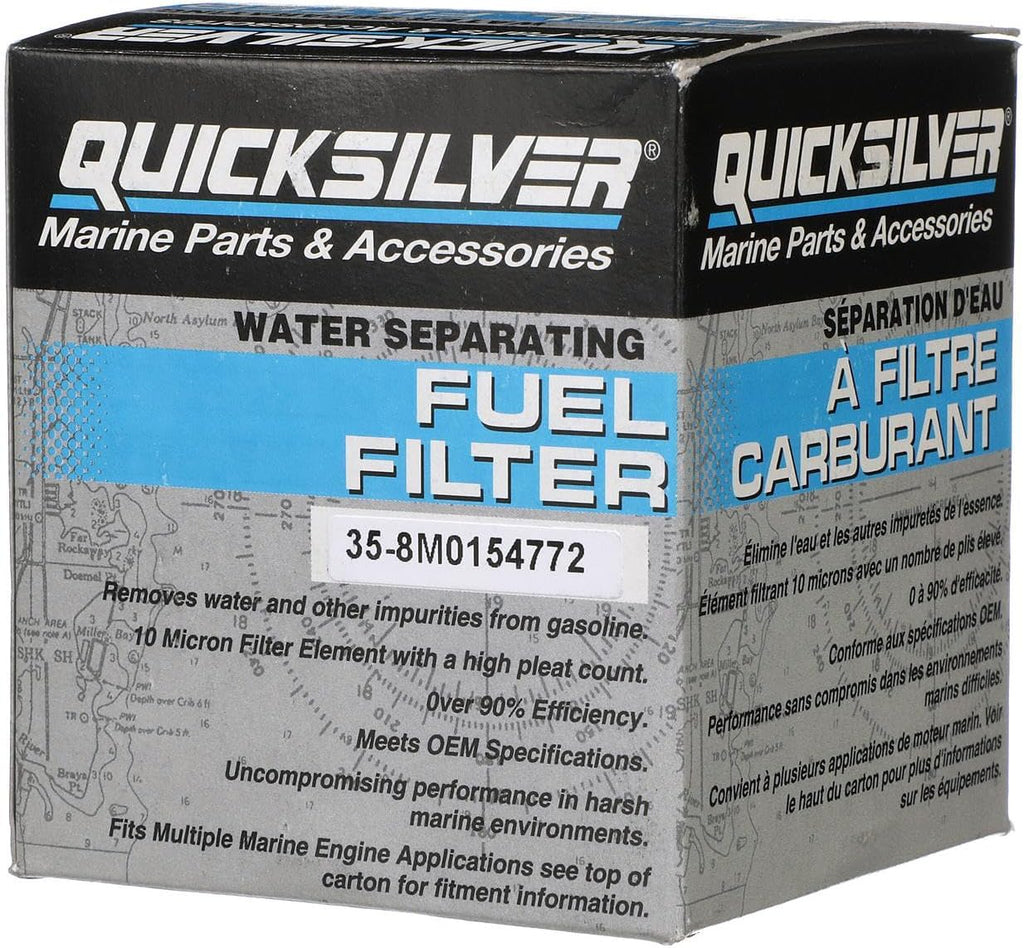 Quicksilver Water Separating Fuel Filter for Johnson & Evinrude Outboards