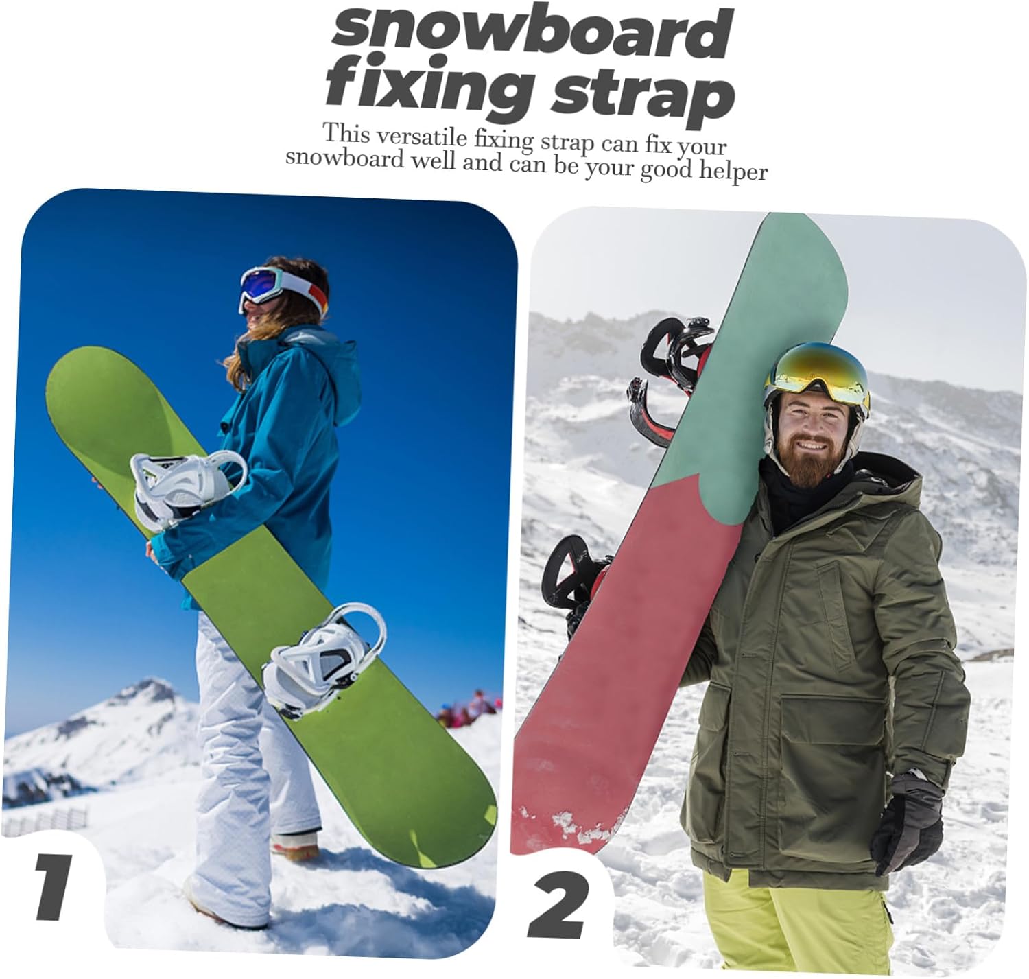 7pcs Snowboard Carrier Strap Fixing Straps for Ski Gear Transport Lightweight and Portable Sled Hand Sling Fluorescent